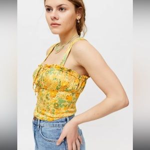 New With Tags! Urban Outfitters Valentina Cropped Bustier Tank Top Size Medium